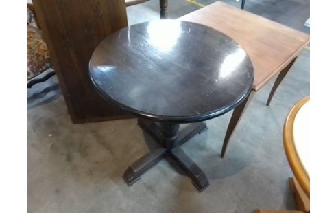 TABLE GUÉRIDON BOIS NOIR EN L'ETAT