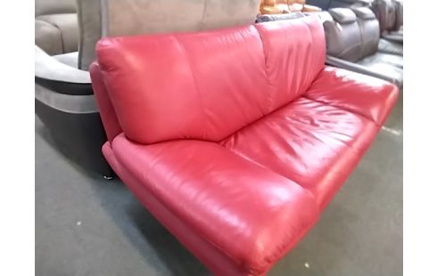 CANAPE CUIR ROUGE