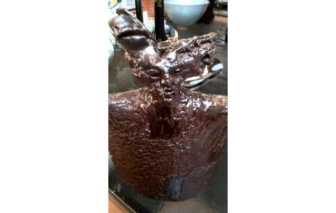 BEELD AARDEWERK BRUIN