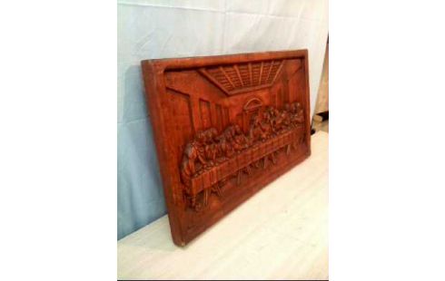 HOLZTAFEL GESCHNITZT <DAS LETZTE ABENDMAHL>