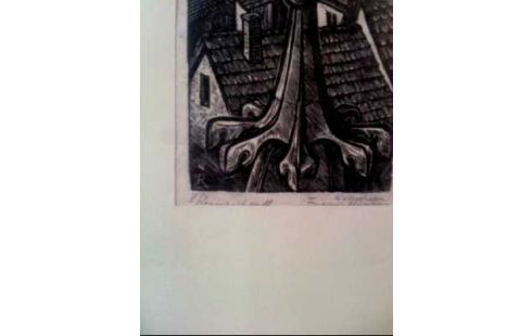 LINOLSCHNITT I.R. <WETTERHAHN> L.R.