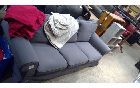 CANAPE 3 PLACES EKTORP GRIS + HOUSSES