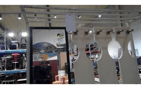 VESTIAIRE METAL VINTAGE 1980 VERT BLANC