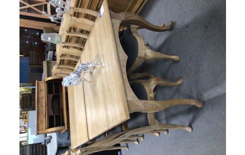 TABLE STYLE LOUIS XV BOIS NATUREL