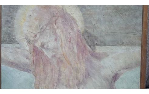 HUILE SUR TOILE RENE  DOOM