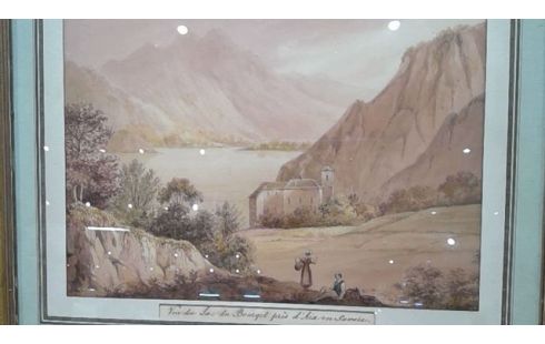 DESSIN PAYSAGE DE  SAVOIE 19 EME