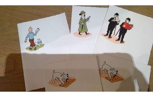 CARTE DE NOEL TINTIN  LOT EE 5