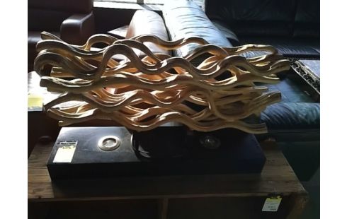 SUSPENSION 2 SPOTS EN BOIS FLOTTE