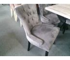 CHAISE TISSU GRIS AVEC POIGNEE