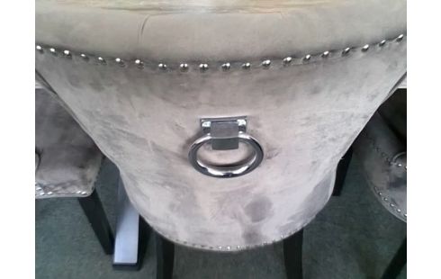 CHAISE TISSU GRIS AVEC POIGNEE