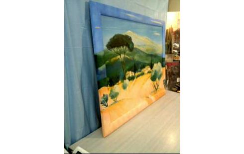 KUNSTDRUCK IM RAHMEN LANDSCHAFT BLAUTÖNE