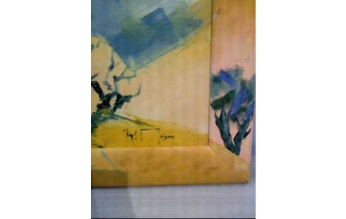 KUNSTDRUCK IM RAHMEN LANDSCHAFT BLAUTÖNE