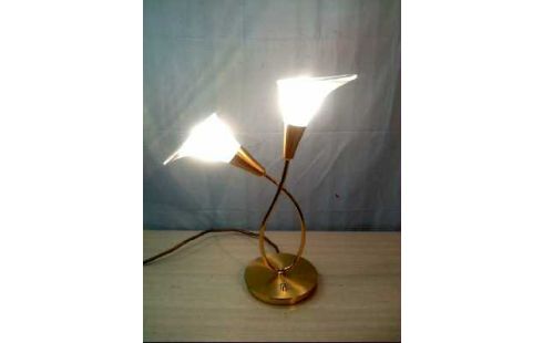 TISCHLAMPE 2-LEUCHT. GOLDF. <BANKAMP>
