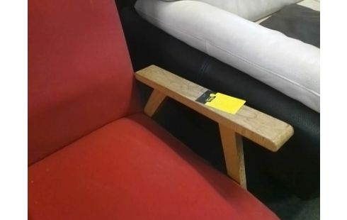 FAUTEUIL BOIS ET ROUGE