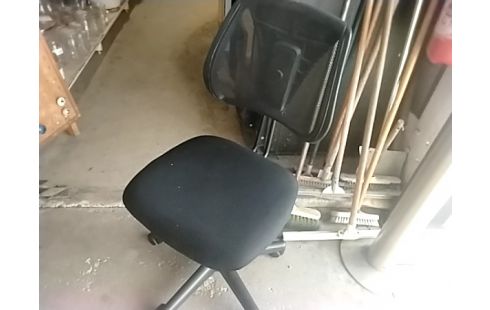 CHAISE DE BUREAU TISSU NOIR