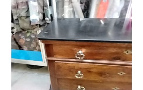 COMMODE MARBRE NOIR 1900