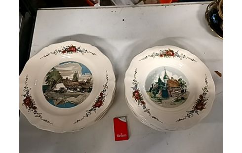 SET VAN 6 BORDEN LANDSCHAP