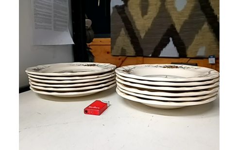 SET VAN 6 BORDEN LANDSCHAP