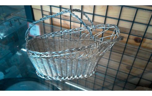 PORTE BOUTEILLES FILS  METAL ARGENTE