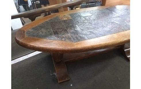 TABLE BASSE BOIS ET PIERRE