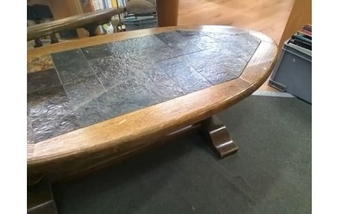 TABLE BASSE BOIS ET PIERRE