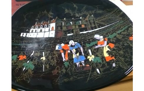 ASSIETTE DECO LONGWY GRAND FEU CHATEAU