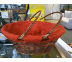 PANIER AVEC TISSU ROUGE