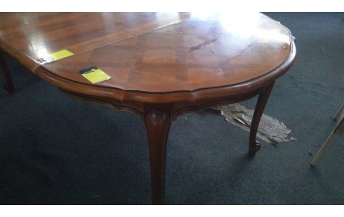 TABLE RONDE AVEC 2 ALLONGES (QLQS RAYURES)