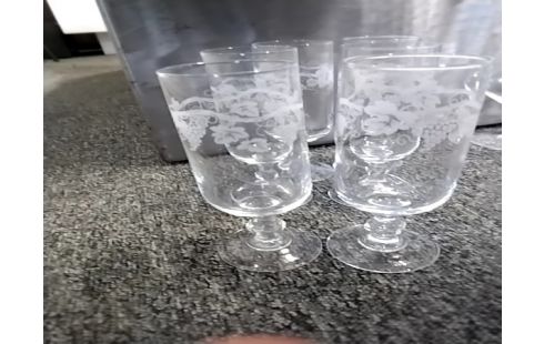 FLUTE A CHAMPAGNE Lot de 6 deco raisin