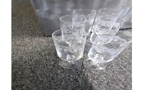 FLUTE A CHAMPAGNE Lot de 6 deco raisin