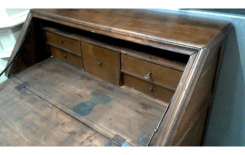 SECRETAIRE ANTIQUE CHENE 3 TIROIRS