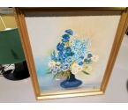 TABLEAU BOUQUET DE FLEURS CADRE DOREE