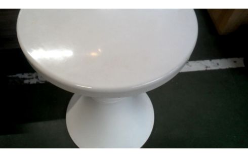 TABOURET, , TAM TAM BLANCHE PVC ANNEES 70