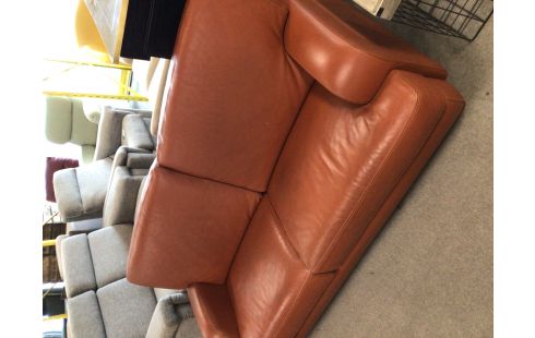 SALON CUIR COGNAC 2 + 1