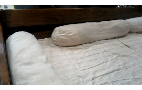 POLSTERBANK, , SESSEL 1 TEAKHOLZ ÖSTLICHER/-ES STOFF NATURFARBEN