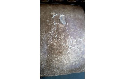 FAUTEUIL 3 PLACES CHESTERFIELD BRUN CUIR