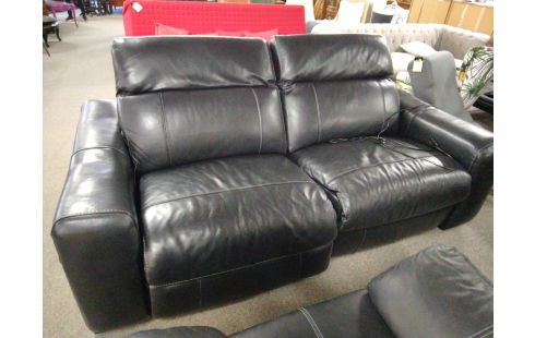 CANAPE 2 PLACES RELAX ÉLECTRIQUE NOIR