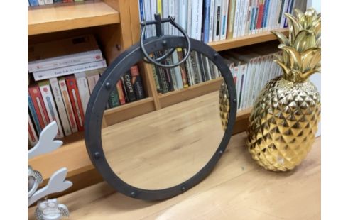 MIROIR ROND GRIS