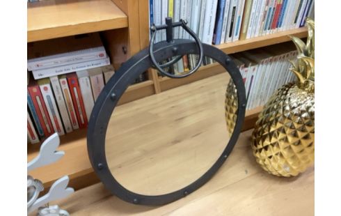 MIROIR ROND GRIS