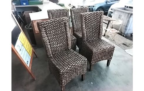 CHAISES TRESSÉE  LE LOT DE 6