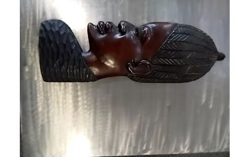 DECORATION MURALE MASQUE AFRICAIN 66CM ÉBÈNE