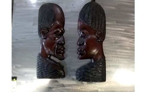 DECORATION MURALE MASQUE AFRICAIN 66CM ÉBÈNE