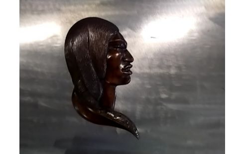 DECORATION MURALE ÉBÈNE FIGURINE AFRICAINE