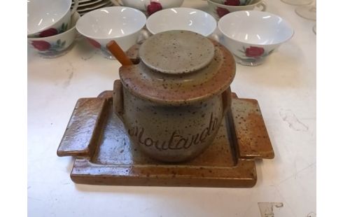 POT A MOUTARDE AVEC SUPPORT