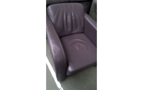 SILLÓN DE CUERO CLUB PARDO MALVA CUERO