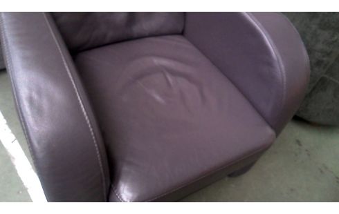 SILLÓN DE CUERO CLUB PARDO MALVA CUERO