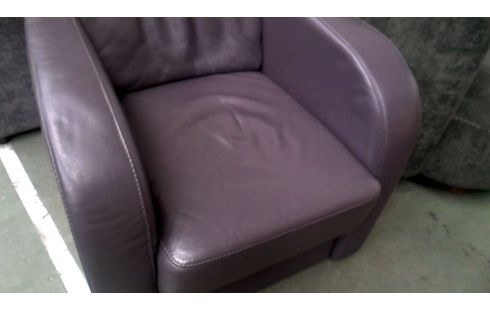 SILLÓN DE CUERO CLUB PARDO MALVA CUERO