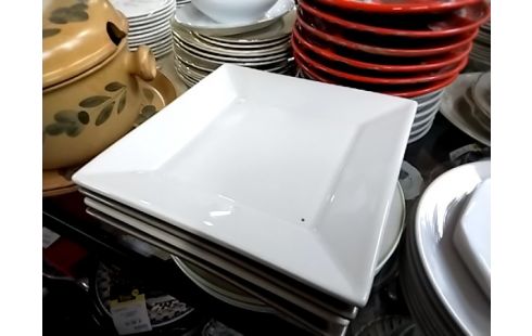 ASSIETTE CARRÉ LOT DE 4