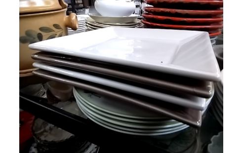 ASSIETTE CARRÉ LOT DE 4