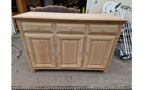 MEUBLE chêne brut 3 portes 3 tiroirs